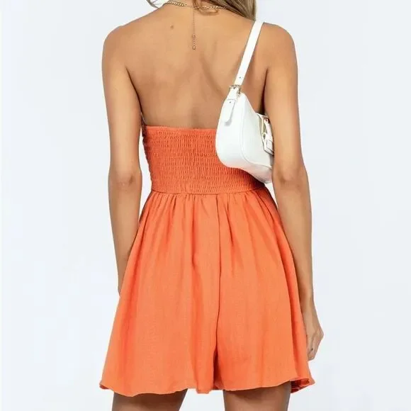 Princess Polly KEHLANI ROMPER ORANGE US 12 - Picture 3 of 6